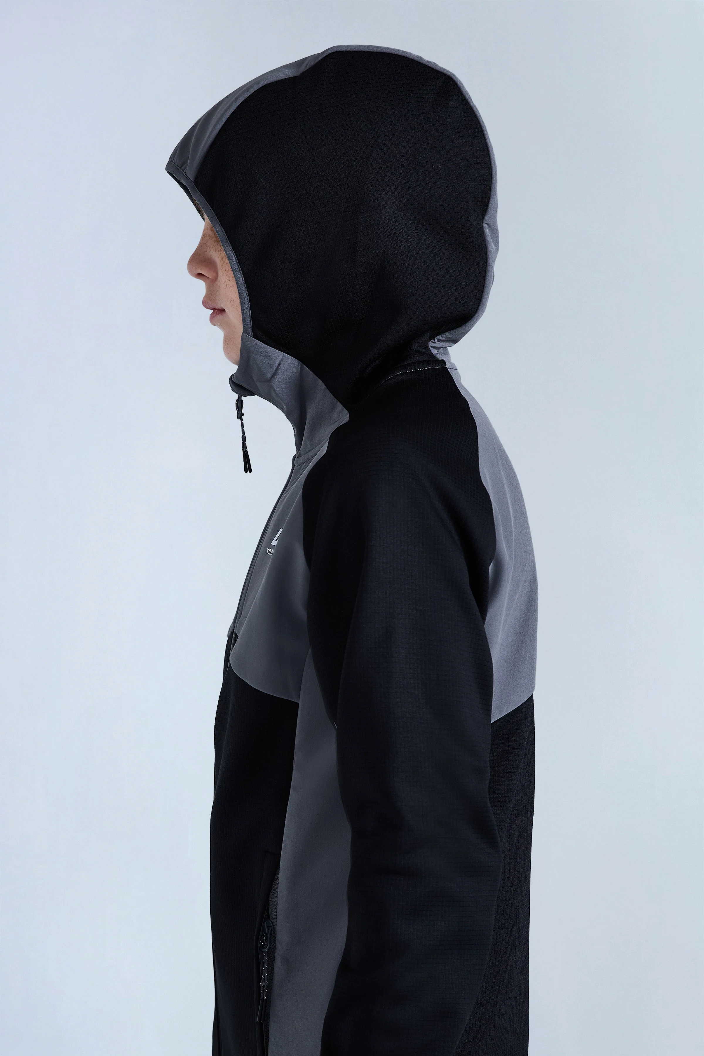 Boys Ice Gridded Fleece Tracksuit - Black/Urban Smoke - Image 4